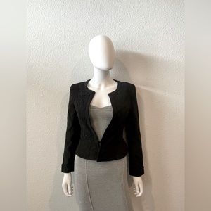 MEDIUM BLACK BLAZER + LACE DETAILS